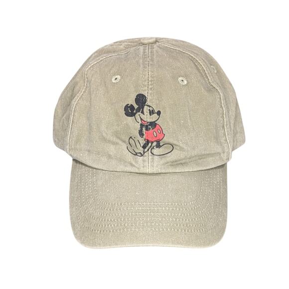 Mickey Mouse Hat Disneyland Resort Beige Adj Strap Back Baseball Cap Disneyworld - Picture 1 of 6